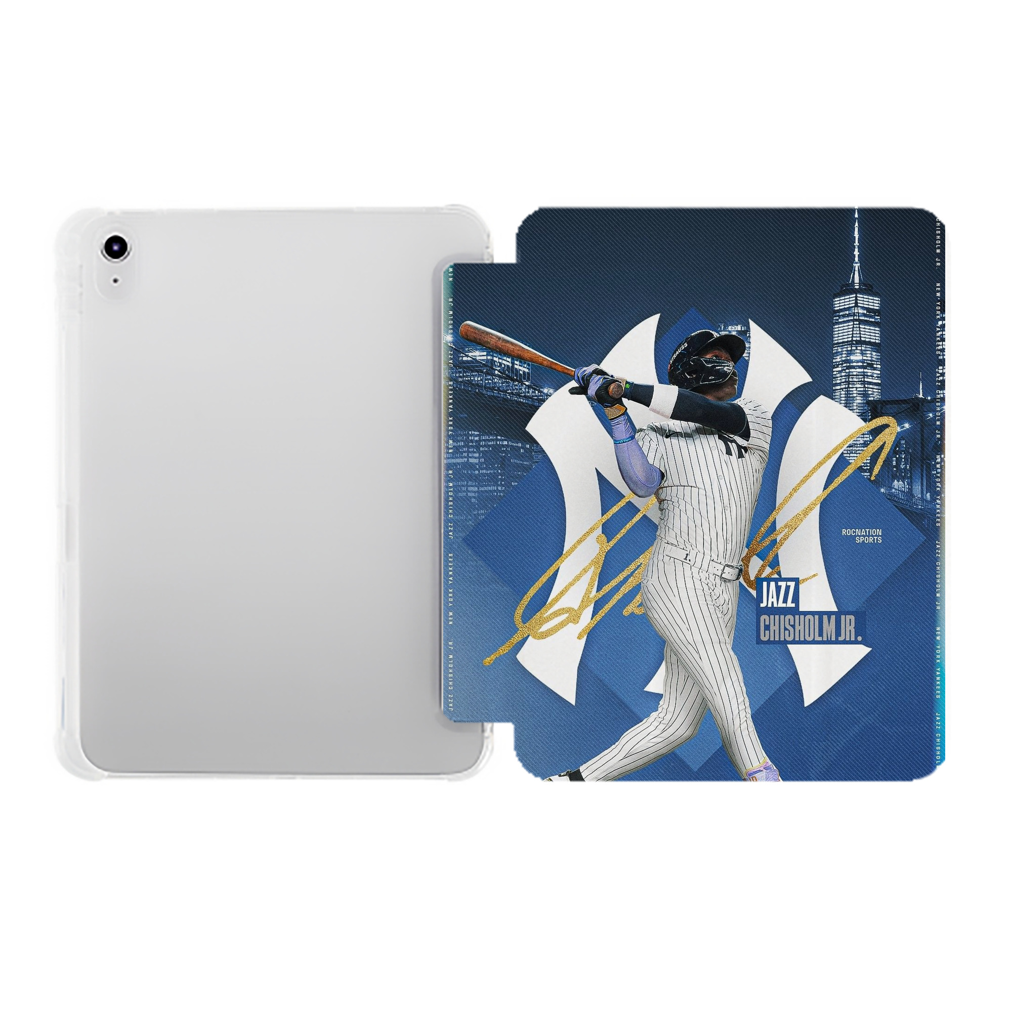 Jazz Chisholm Jr. 36 Premium Tri-Fold PU Leather & Silicone IPad Case With Pencil Slot – Fits 9.5,10.5,10.9 – Adjustable Stand, Slim, Protective